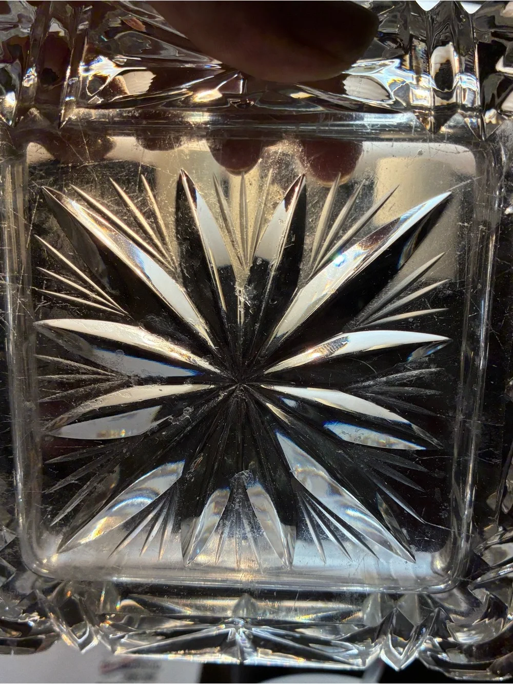 Vintage Mid Century Villeroy & Boch Crystal Cut Ashtray